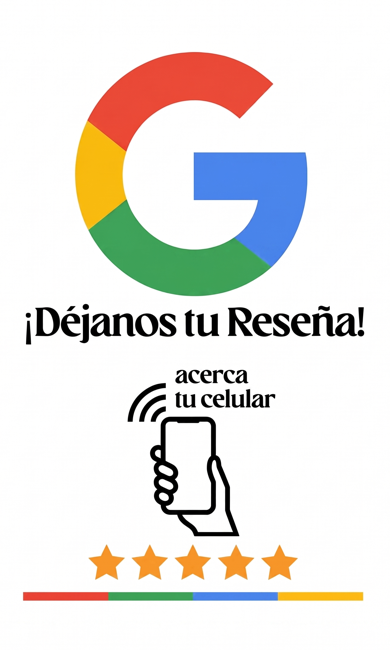 Parante Acrílico con Sensor NFC para Reseñas de Google Maps